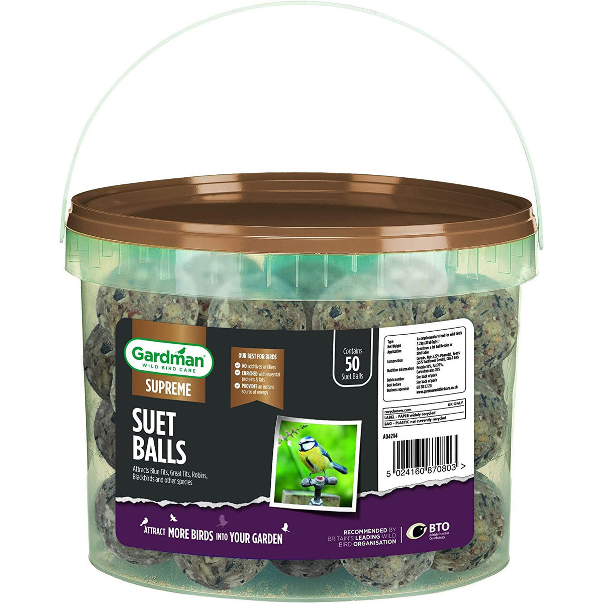 Gardman Supreme Suet Balls 50 Tub