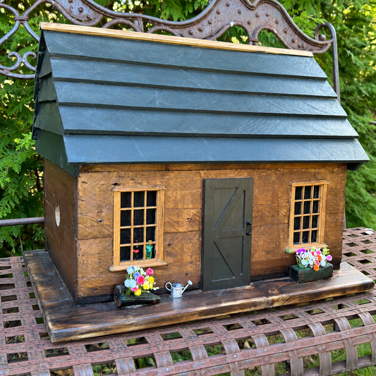 Wide Decorative Reclaimed Timber Garden Cottage — close-up of finished example