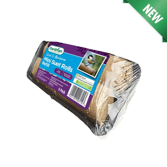 Gardman Seed & Mealworm Mini Suet Rolls Refill 6 Pack